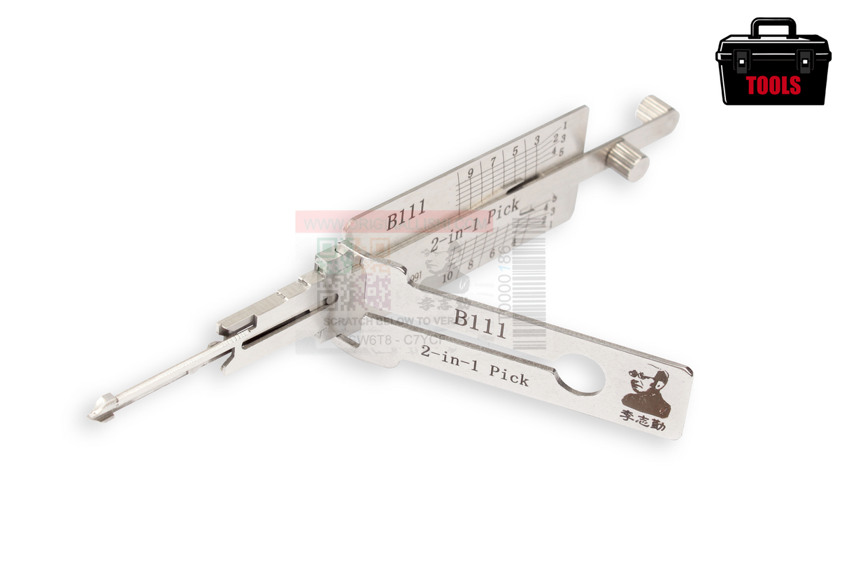 Original Lishi B111 Z Keyway WARDED (2-in-1) Pick 10 Cut - Anti Glare