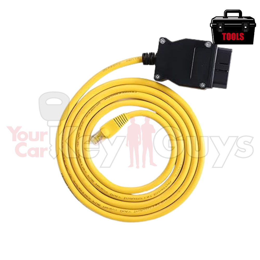 2M/6.5FT ENET Ethernet to OBD2 cable for BMW coding, diagnostics, and module programming.