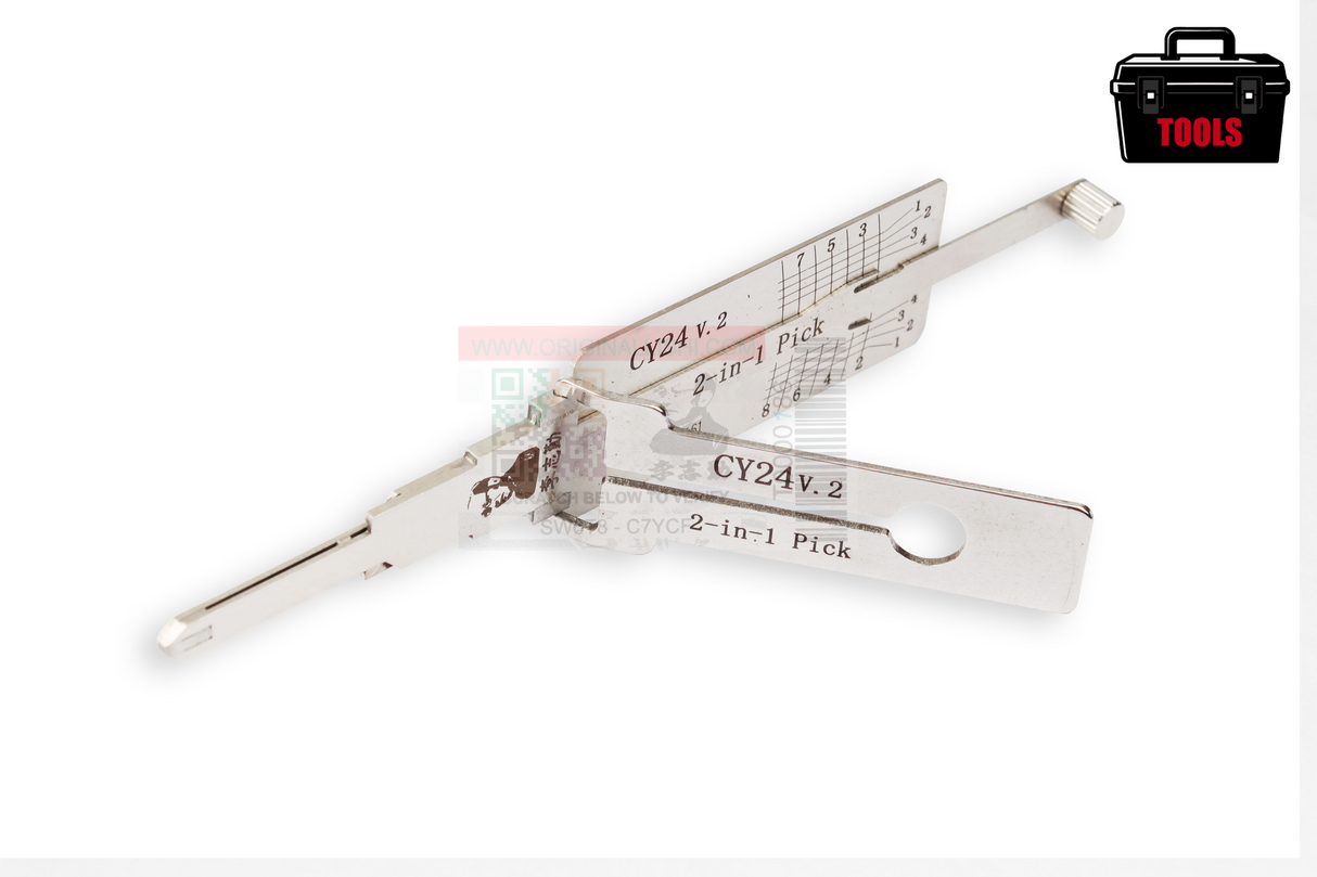 Original Lishi CY24/Y157/Y159 V.2 (2-in-1) 8 Cut Anti Glare