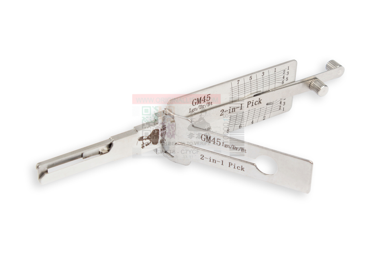 Original Lishi GM45 Ign/Dr/Bt (2 in 1) Pick 8 cut