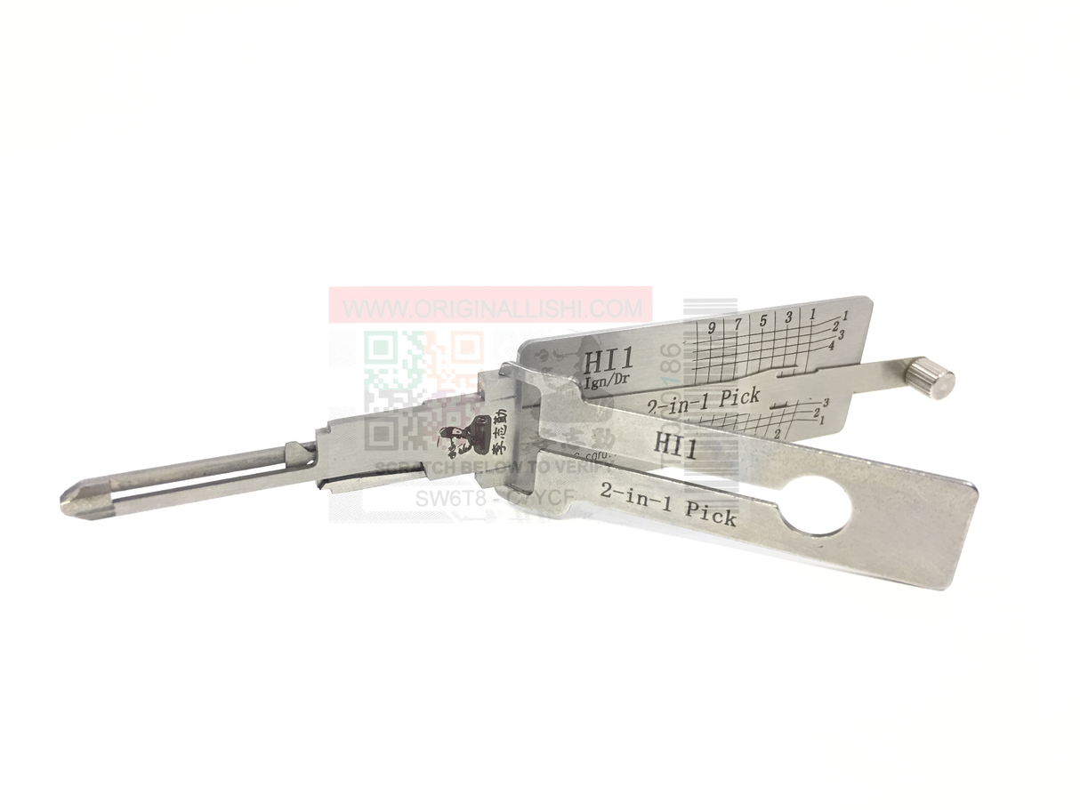 Original Lishi HI1/X274 Ign/Dr Hino (2 in 1) Pick 10 cut Anti Glare
