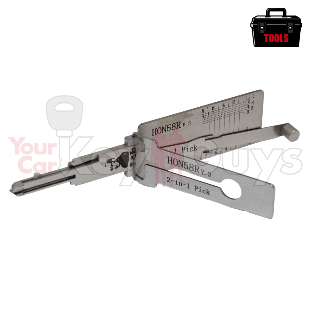 Original Lishi HON58R V3 (2 in 1) Pick 8 Cut
