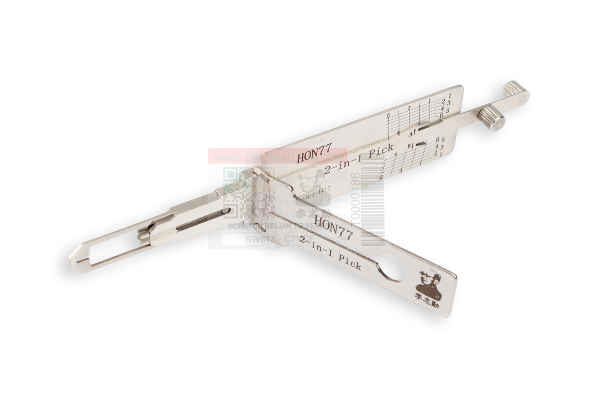 Original Lishi HON77 (2 in 1) Pick 5 Cut Anti Glare