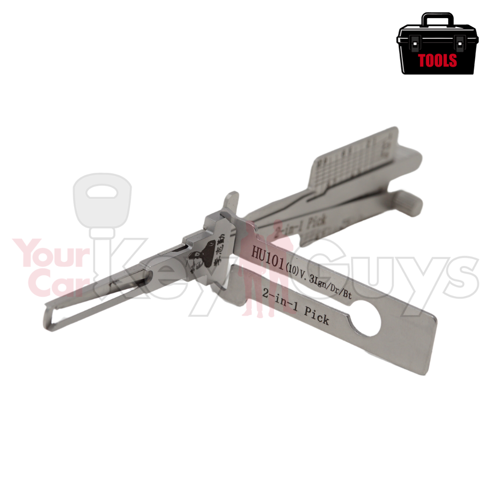 Original Lishi HU101 (2-in-1) CUTOUT V3 10 Cut Ign/Dr/Bt Anti Glare