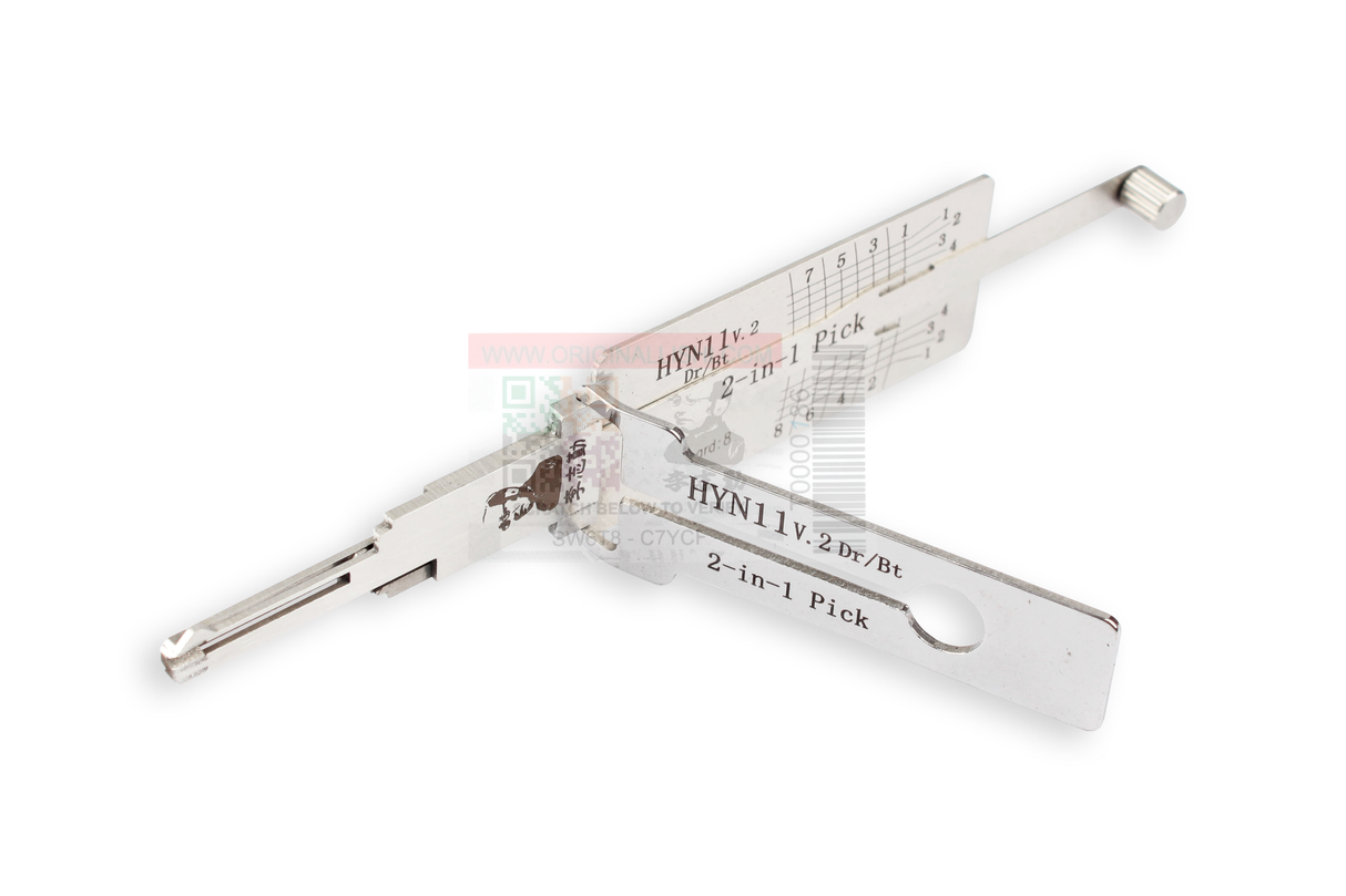 Original Lishi HYN11/HYN6 V2 (2 in 1) Pick 8 Cut Dr/Bt