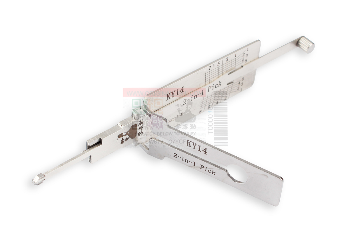 Original Lishi KY14 (2 in 1) Pick 8 Cut Anti Glare