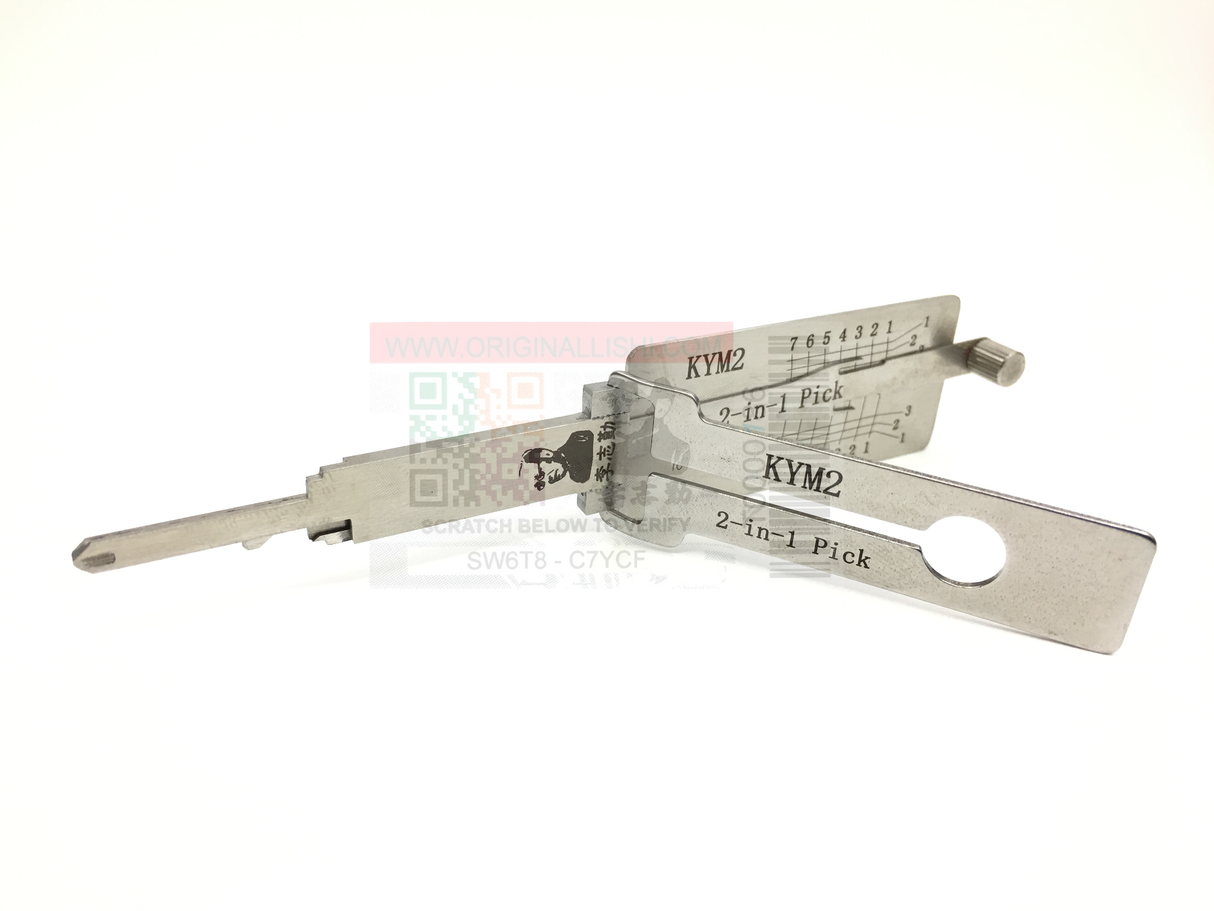 Original Lishi KYM2 (2 in 1) Pick 7 Cut Anti Glare