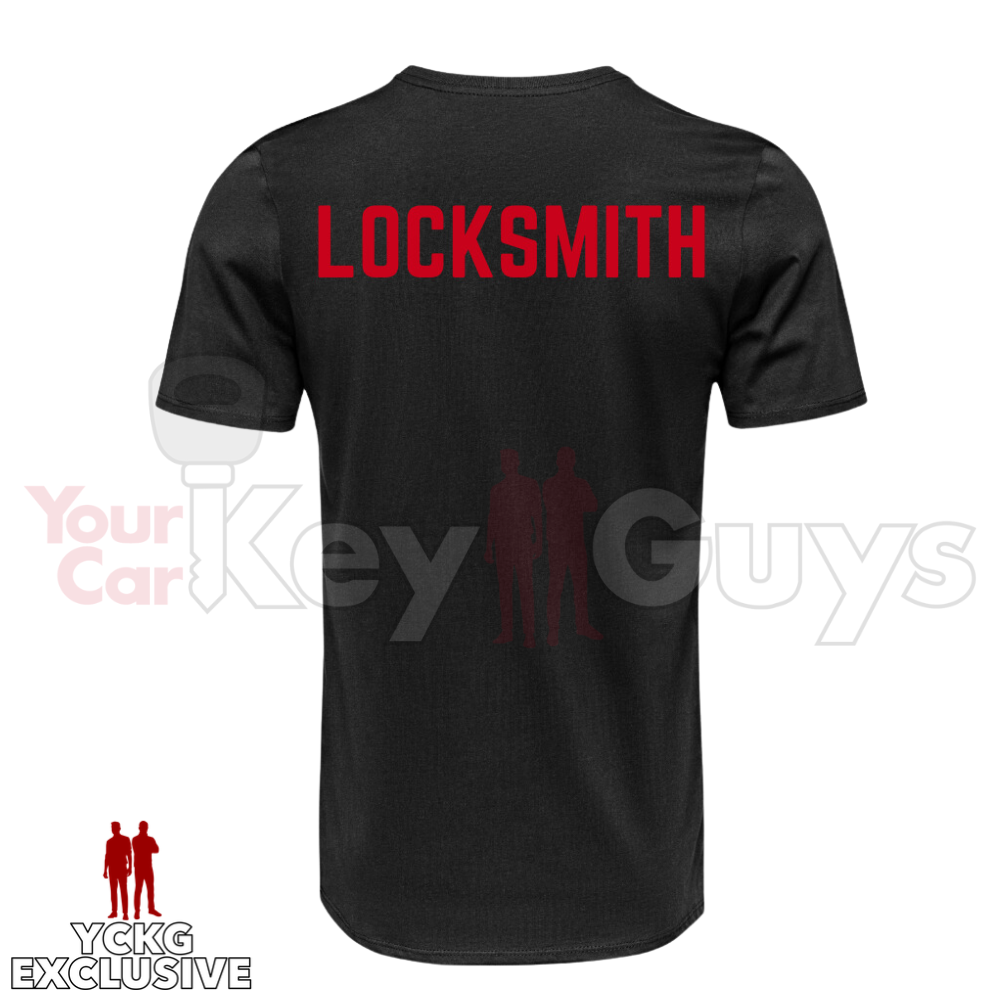 Your Car Key Guys Black Locksmith T-Shirt W/ YCKG Logo on Left Breast