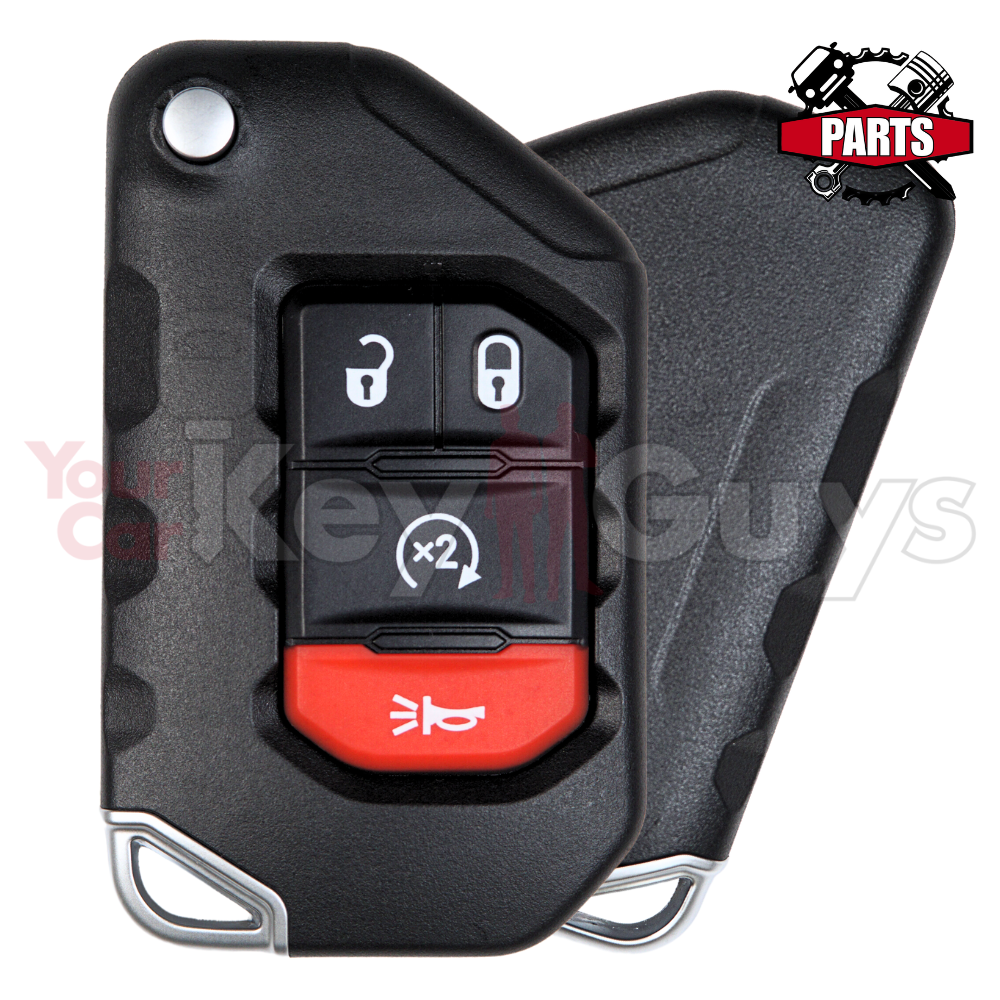 SHELL Replacement for 2018-2023 Jeep Wrangler | Gladiator 4B Remote Start Flip Smart Key OHT1130261