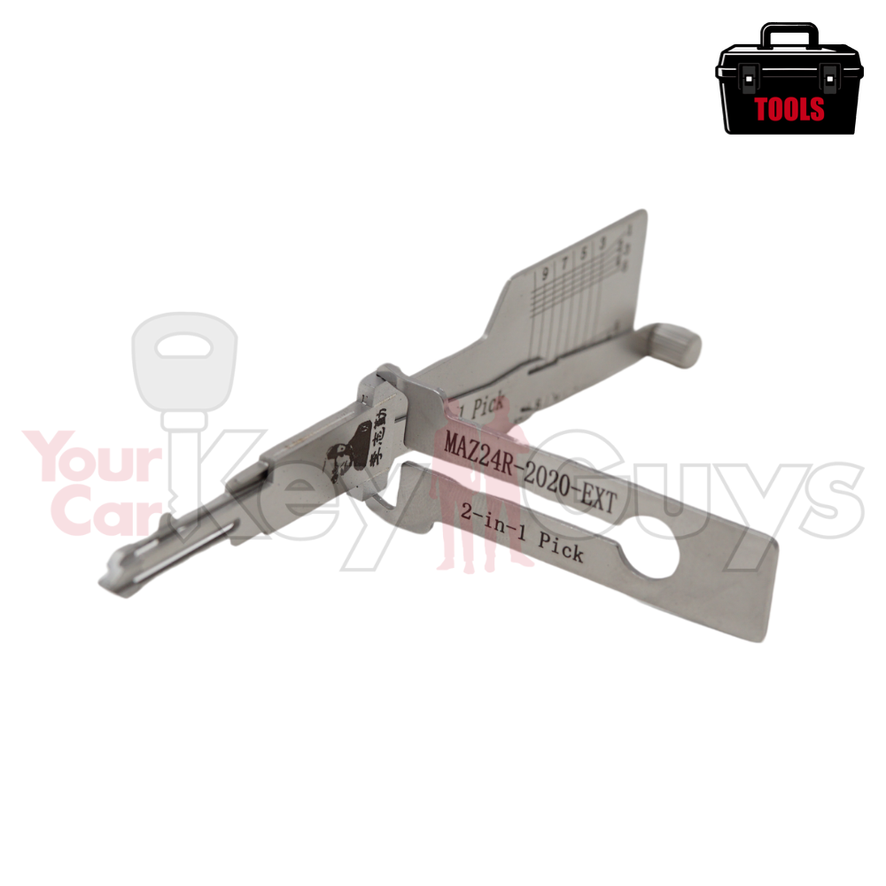 Original Lishi MAZ24R-2020-EXT (2 in 1) Pick Ignition 10 Cut Anti Glare