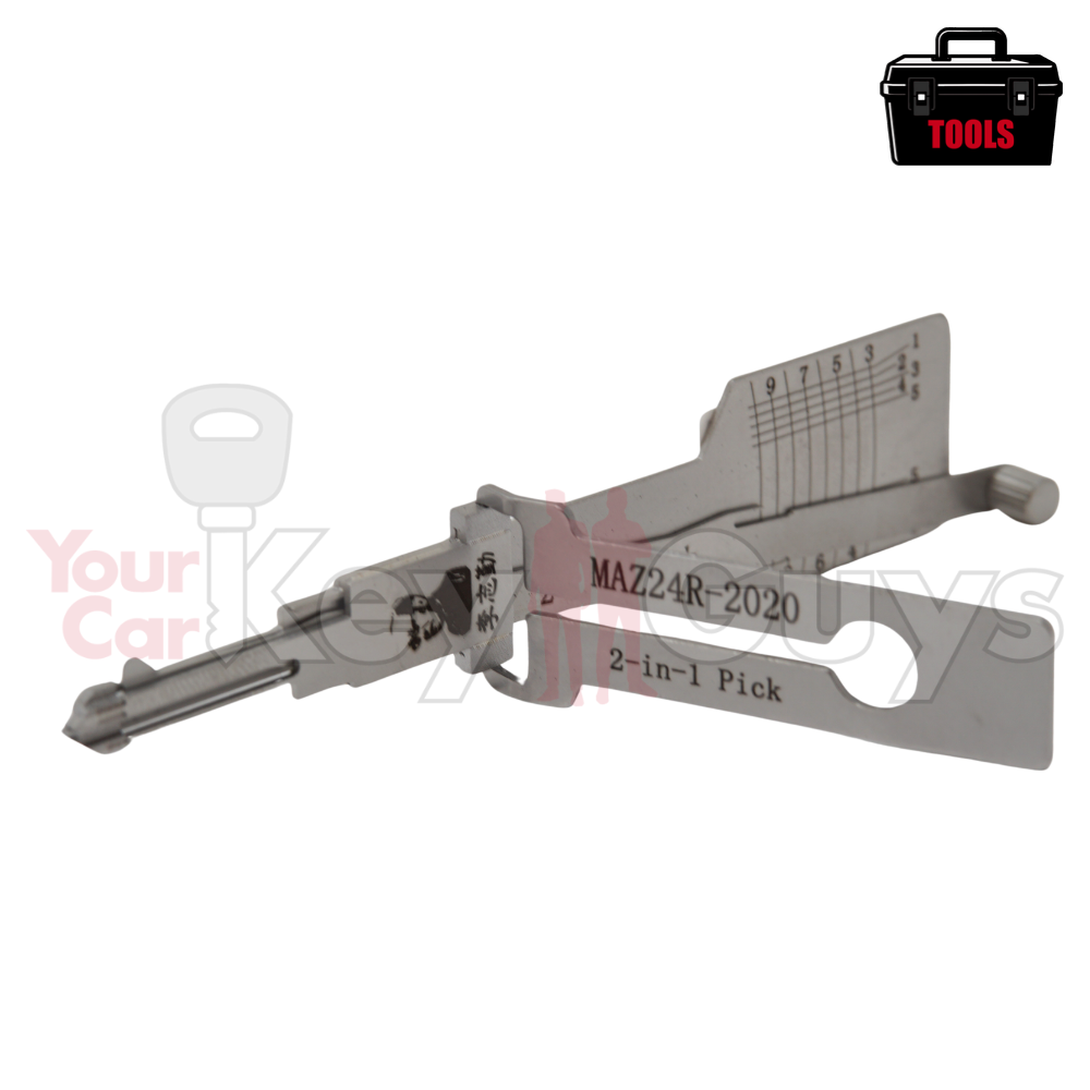 Original Lishi MAZ24R-2020 (2 in 1) Pick Ignition 10 Cut Anti Glare