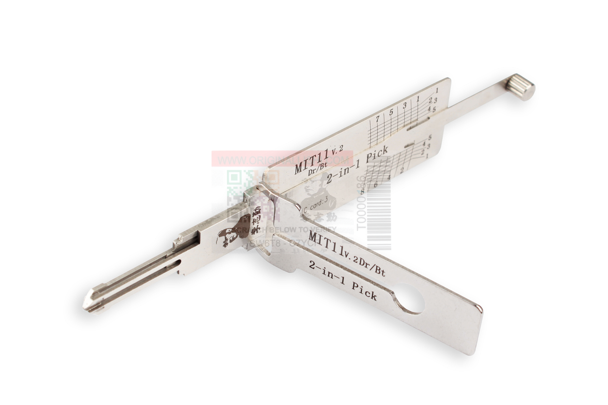 Original Lishi MIT11 V2 Dr/Bt (2 in 1) Pick 8 Cut Anti Glare