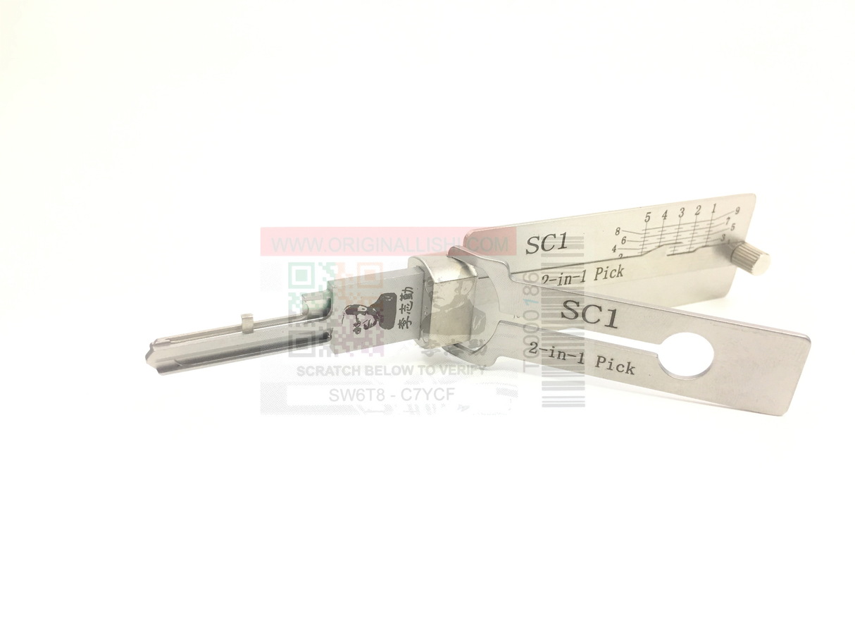 Original Lishi SC1 V2 Schlage (2 in 1) Pick 5 Cut Anti Glare