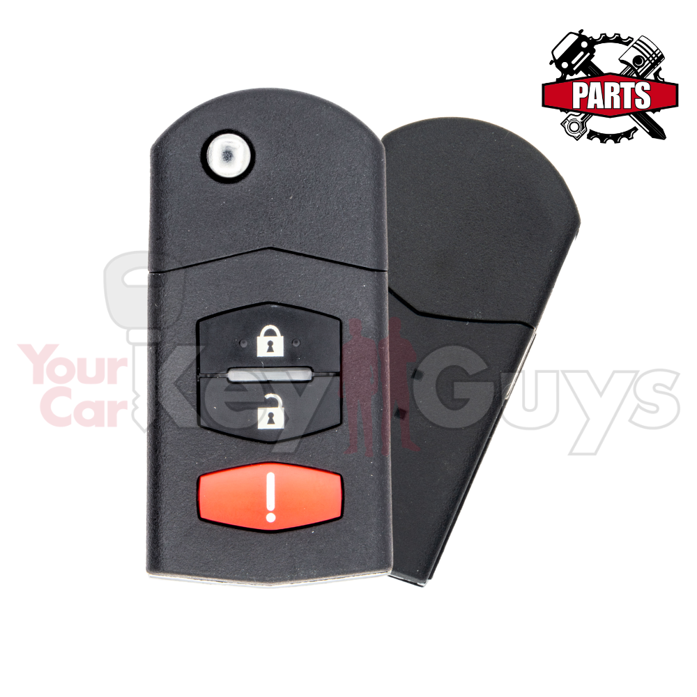 SHELL Replacement for Mazda 3B Flip Key BGBX1T478SKE12501