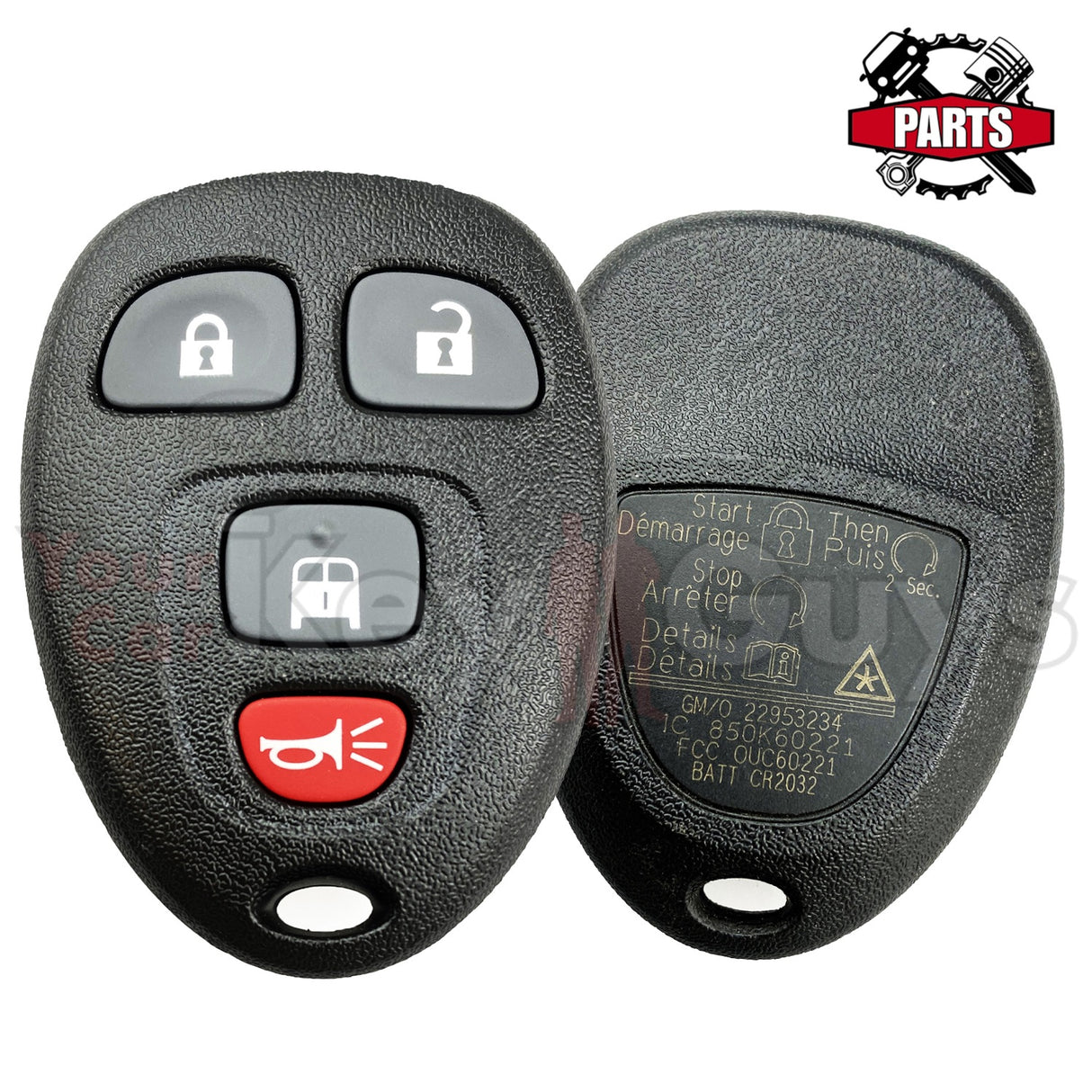 SHELL Replacement for 2007-2023 Chevrolet Express | GMC Savana 4B Cargo Van Remote OUC60270