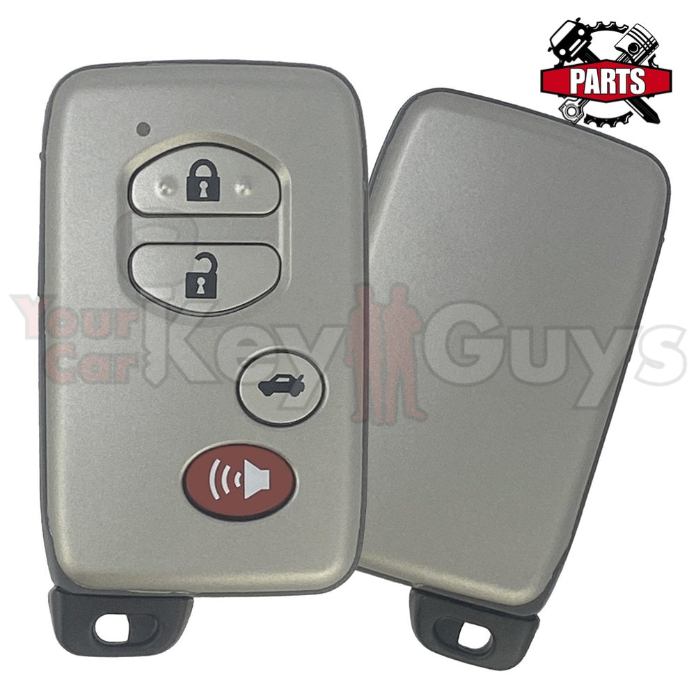 SHELL Replacement for 2007-2014 Toyota Avalon Camry Corolla 4B Trunk Smart Key Gray