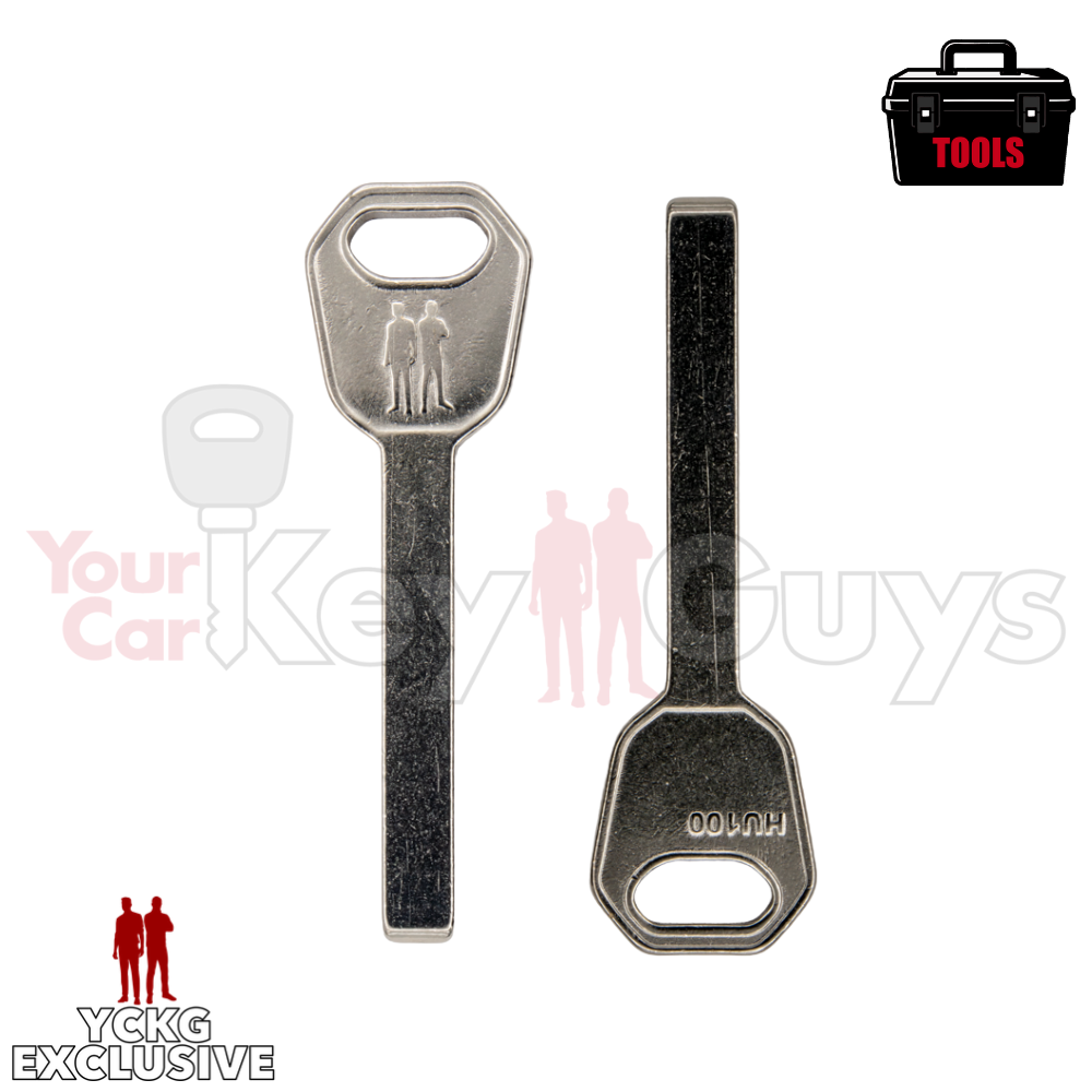 HU100 GM Chevrolet Test Key Blank - 10x Pack