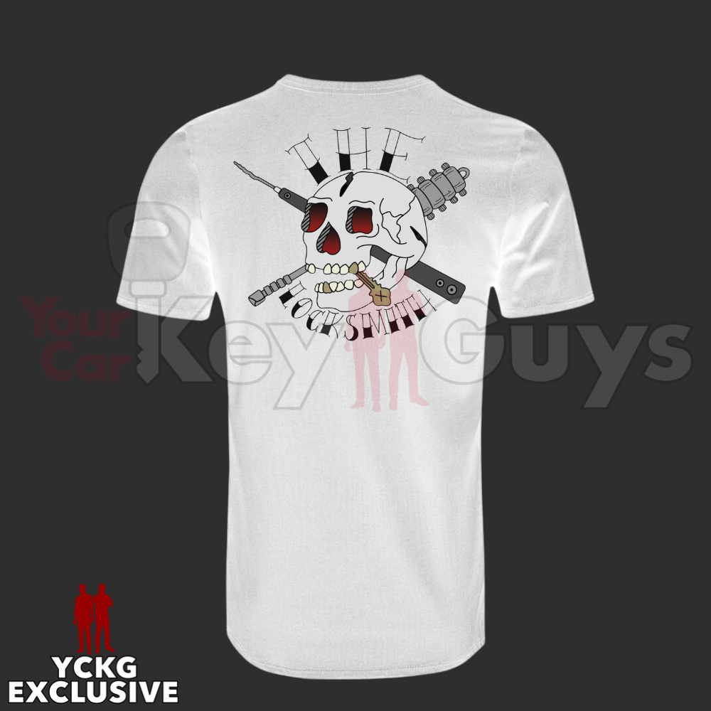 Your Car Key Guys White The Locksmith Tattoo Graphic T-Shirt