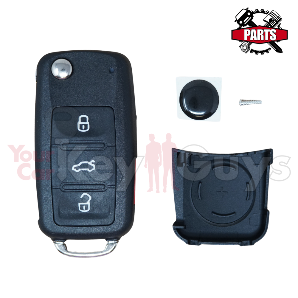 SHELL Replacement for 2011-2016 Volkswagen 4B Trunk Flip Key NBG010180T