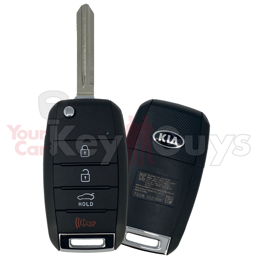 2017-2018 Kia Forte Flip Key Remote 4B Trunk OSLOKA-875T (YD)