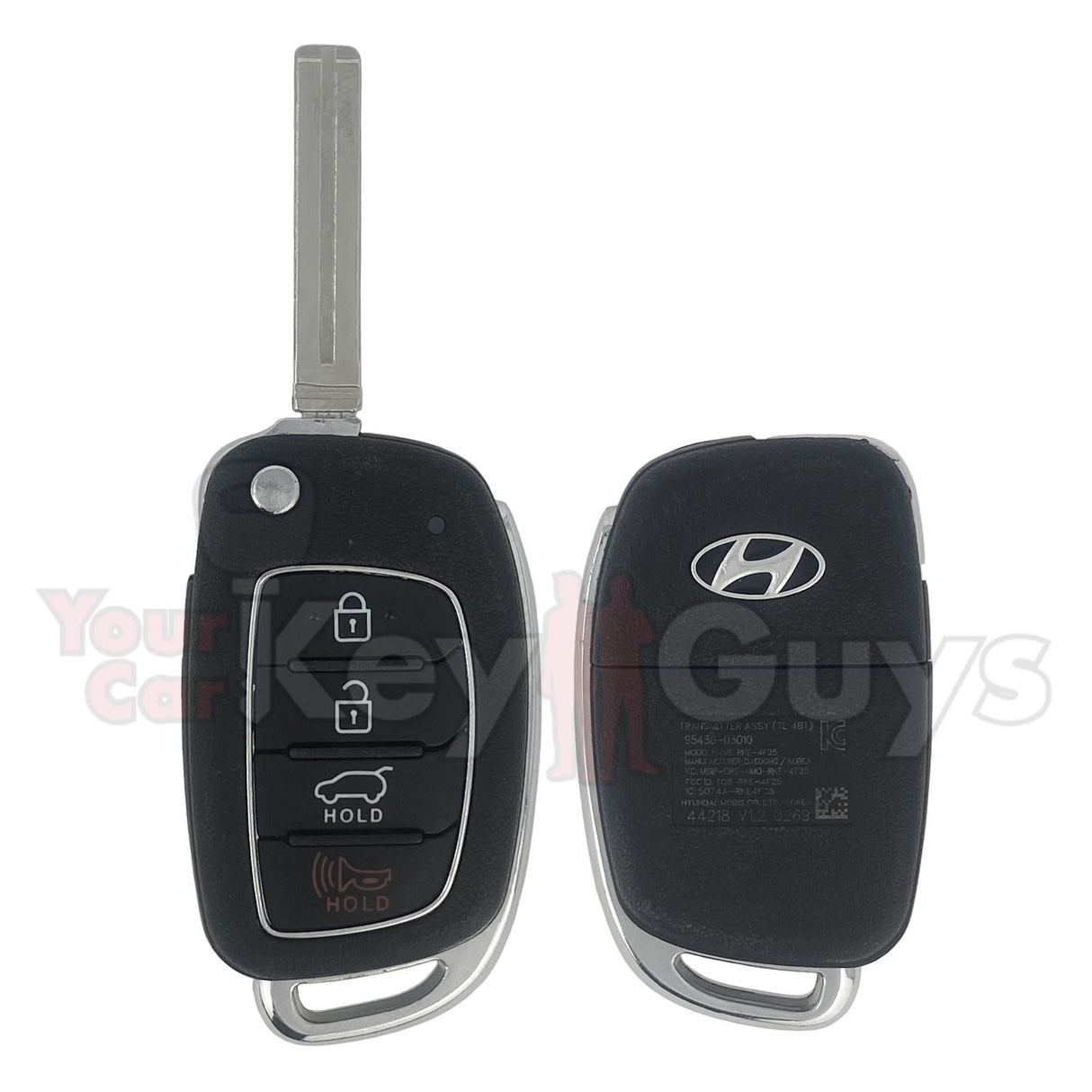 2015-2021 Hyundai Tucson 4B Hatch Flip Key D3010 TQ8-RKE-4F25