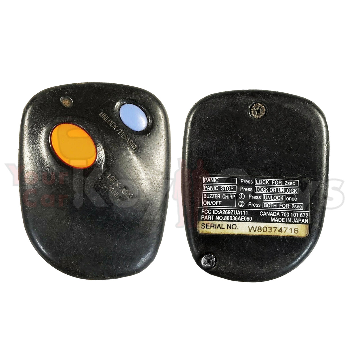 1999-2006 Subaru Baja Forester Impreza Legacy Outback 2B Remote A269ZUA111
