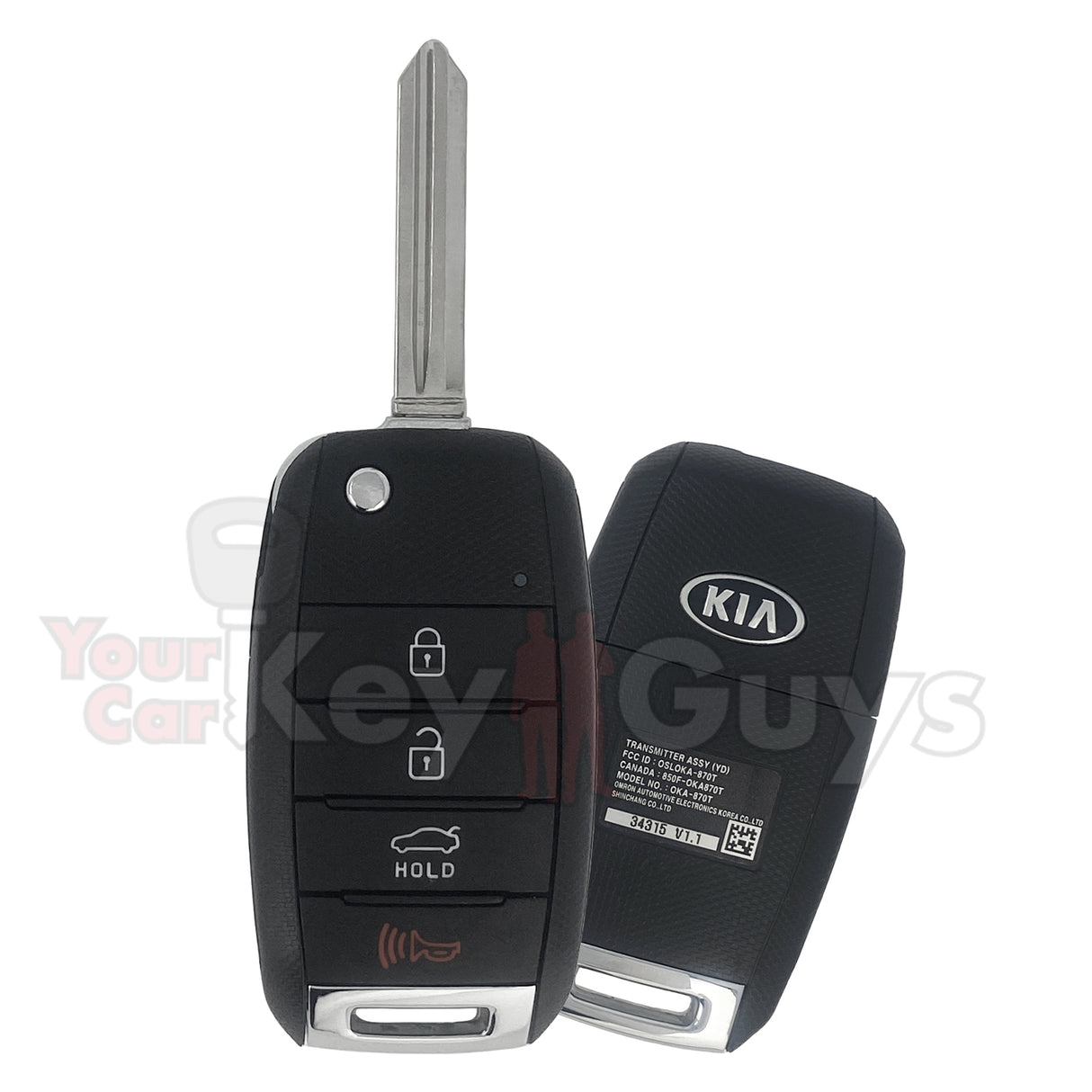 2014-2016 Kia Forte 4B Trunk Flip Key OSLOKA-870T