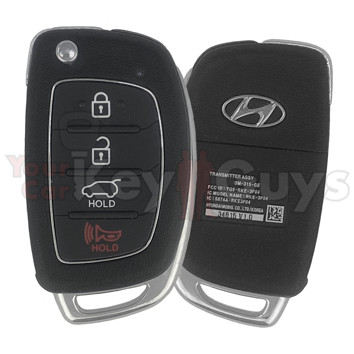2013-2016 Hyundai Santa Fe 4B Hatch Flip Key TQ8-RKE-3F04
