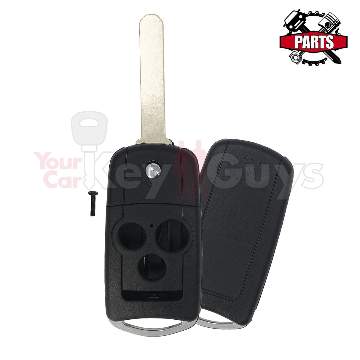 SHELL Replacement Housing for 2007-2014 Acura Flip Keys 4 Button