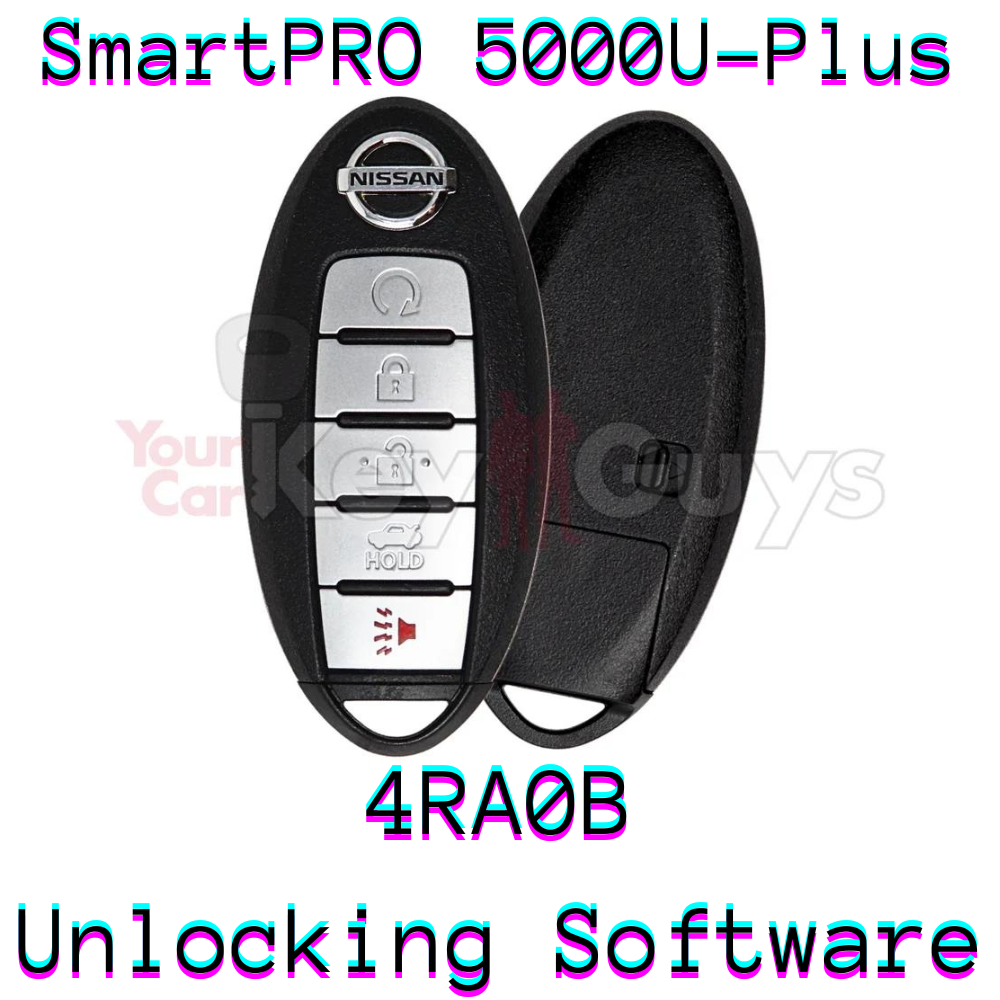 SmartPro 5000U Smart Key Unlocking Software Nissan 5B Trunk KR5S180144014 4RA0B