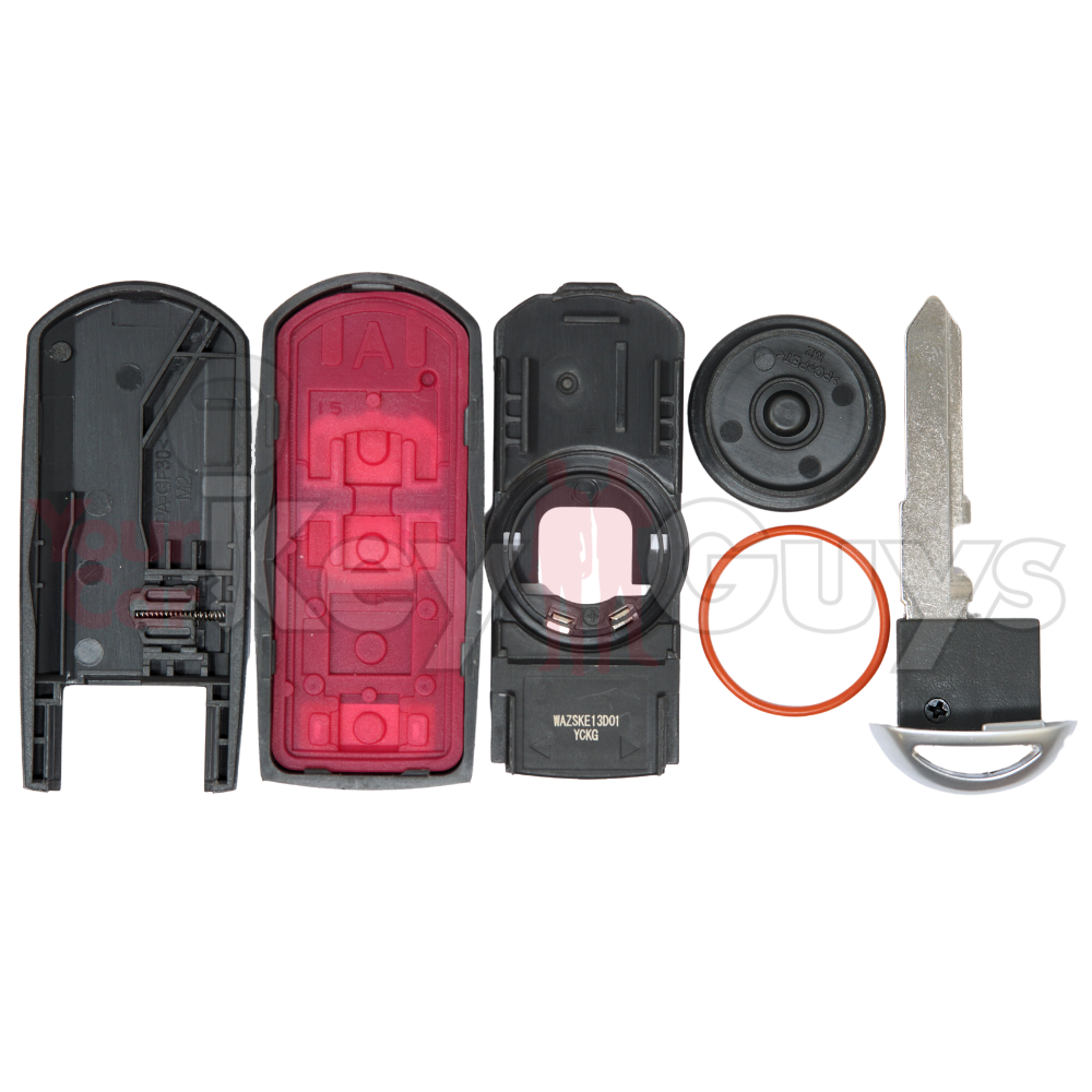 SHELL Replacement for Mazda 3B Smart Key WAZSKE13D01