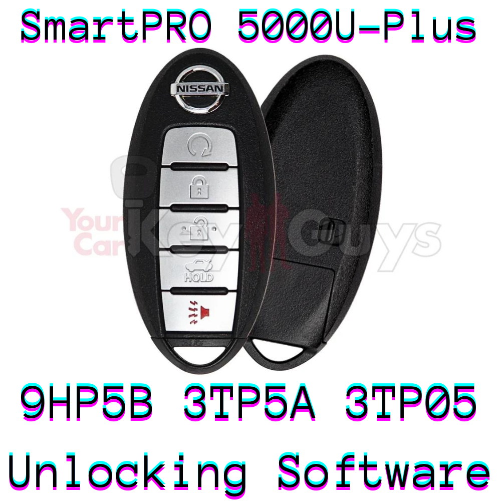 SmartPro 5000U Smart Key Unlocking Software Nissan 5B Trunk KR5S180144014 9HP5B 3TP5A 3TP05