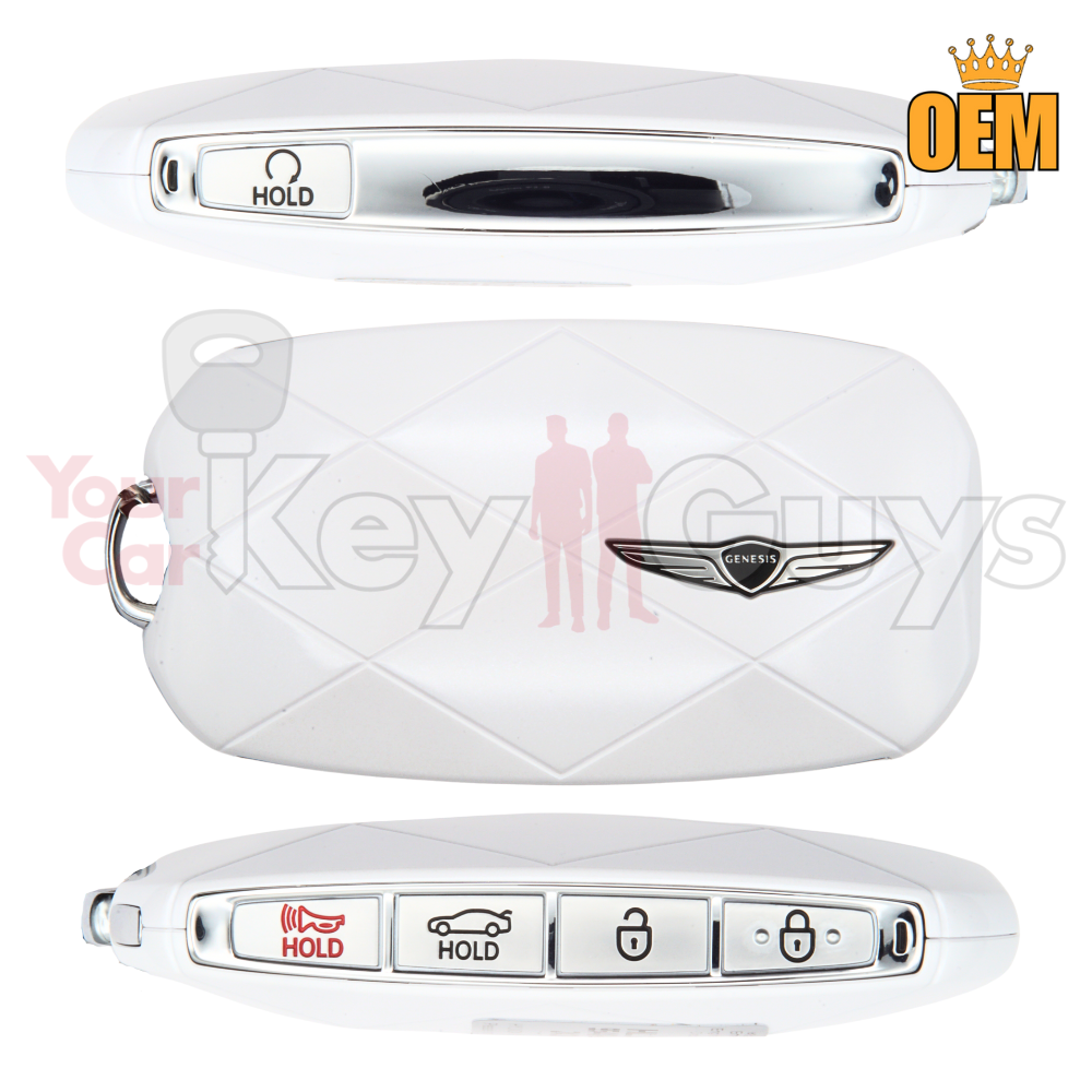 2024-2025 Genesis GV80 5B Hatch Smart Key White T6DB0 TQ8-FOB-4F75M44
