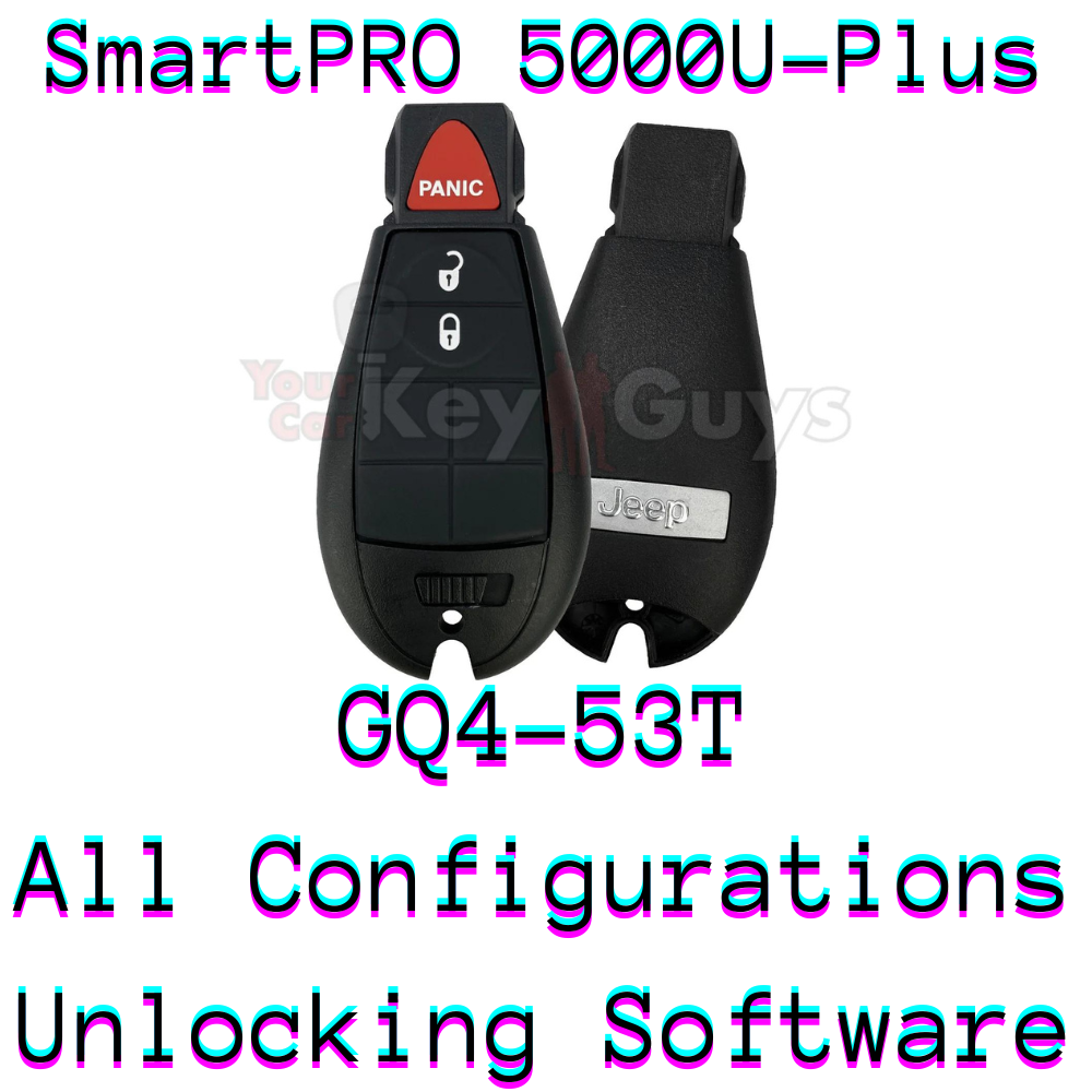 SmartPro 5000U Smart Key Unlocking Software Jeep GQ4-53T All Button Configurations