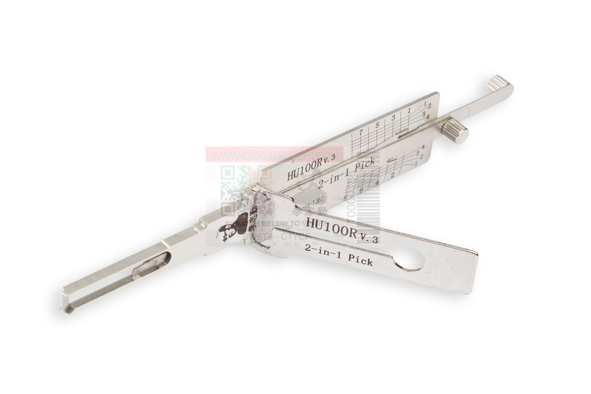 Original Lishi HU100R V3 (2 in 1) Pick 8 Cut Ign/Dr/Bt Anti Glare