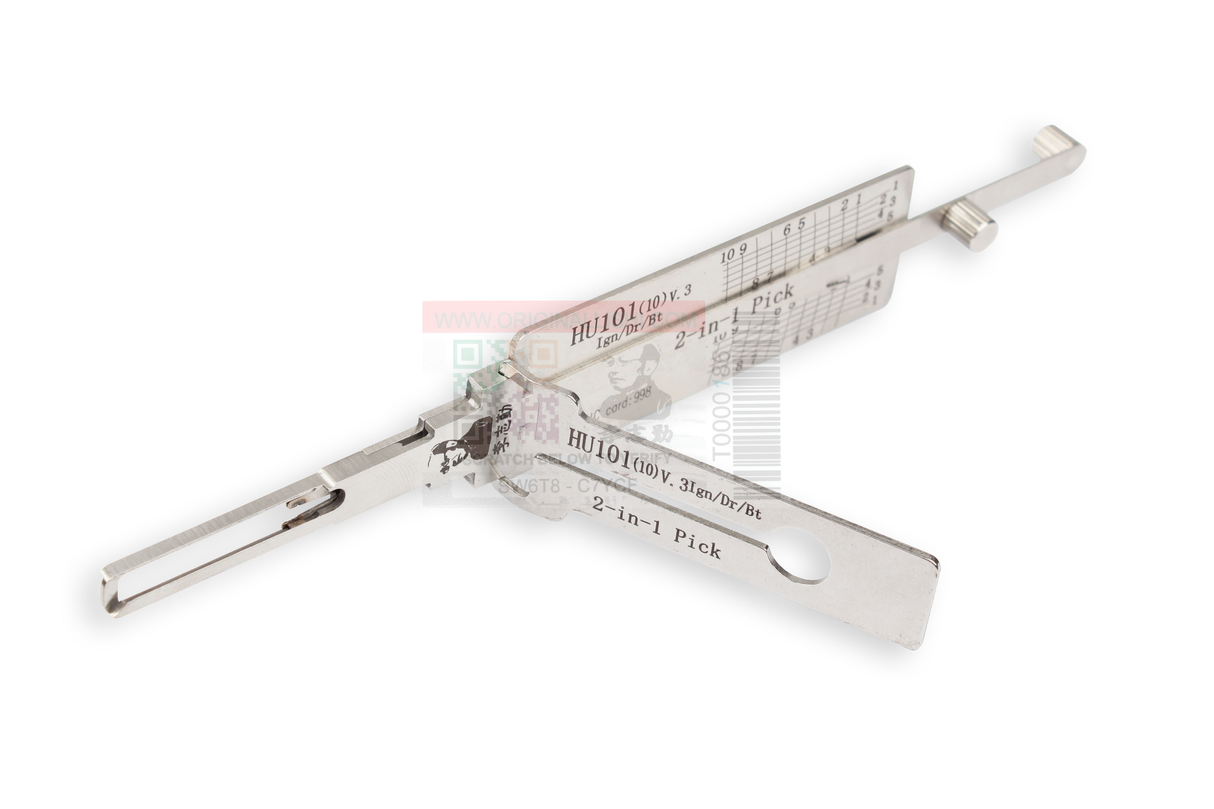Original Lishi HU101 (2-in-1) V3 10 Cut Ign/Dr/Bt Anti Glare
