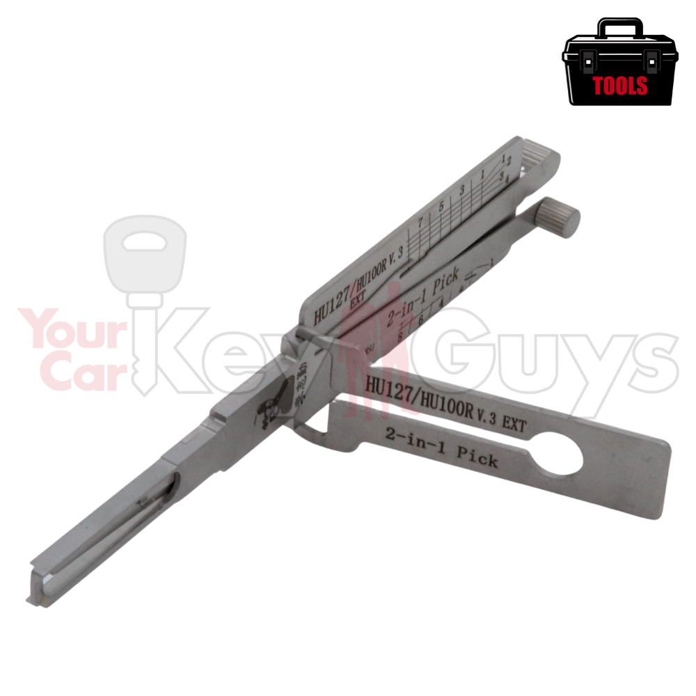 Original Lishi HU127/HU100R V.3 EXT (8910) (2 in 1) Pick & Decoder 8 Cut - Anti Glare