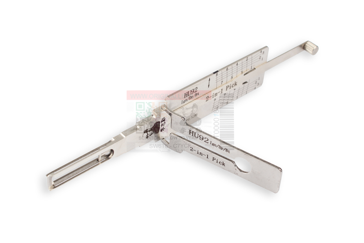 Original Lishi HU92 Single Lift (2 in 1) Pick 8 Cut Ign/Dr/Bt Anti Glare