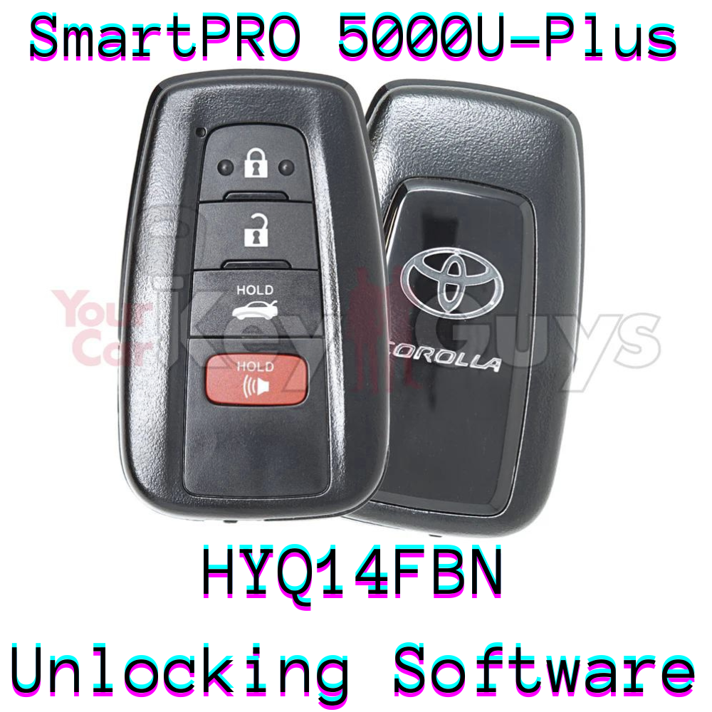 SmartPro 5000U Smart Key Unlocking Software Toyota HYQ14FBN 4B