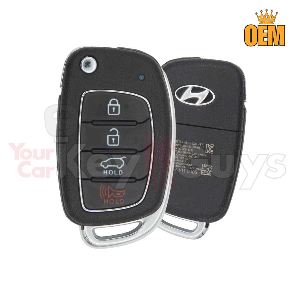 2015-2019 Hyundai Santa Fe 4B Hatch Flip Key TQ8-RKE-4F31 95430-2W110