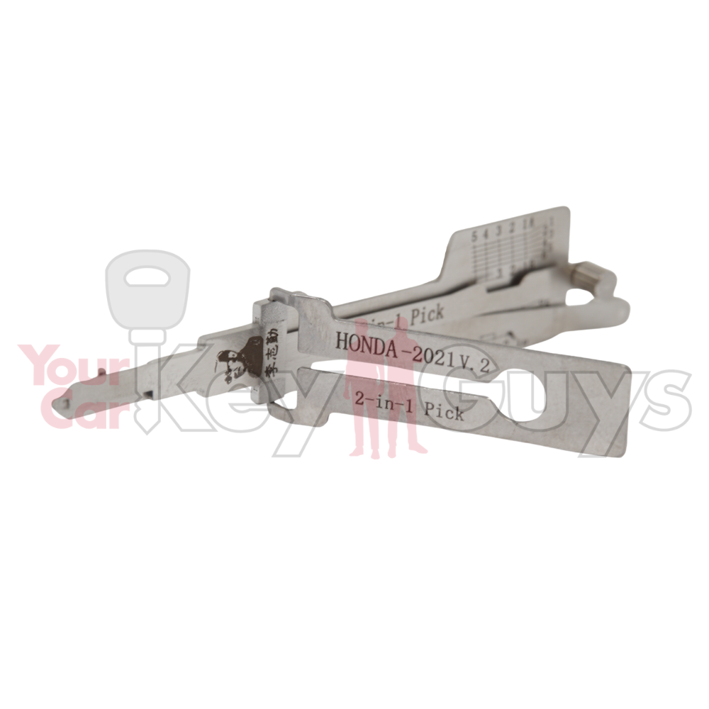 Original Lishi HONDA-2021 V.2 Cutout (2 in 1) Pick 5 Cut