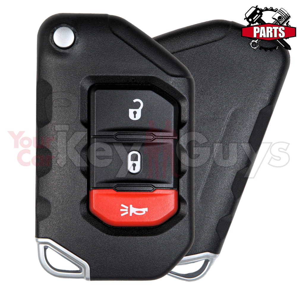 SHELL Replacement for 2018-2023 Jeep Wrangler | Gladiator 3B Flip Smart Key OHT1130261