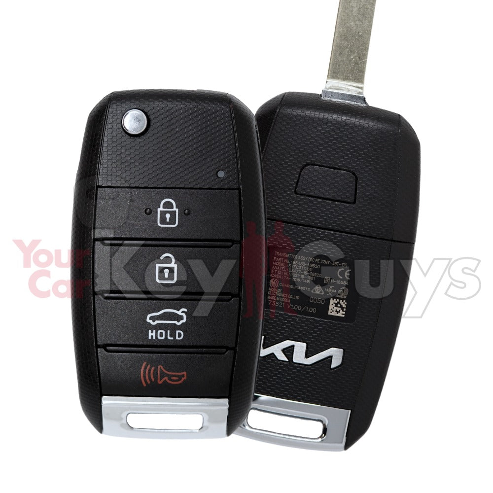 Kia Rio Cy 2021-2023 Kia Rio w/ Transponder 4B Trunk Flip Key H9850 NYOSYEC4TX161 ...