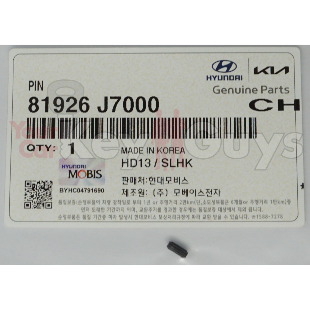 Roll Pin for Hyundai Kia Flip Keys OEM 81926-J7000