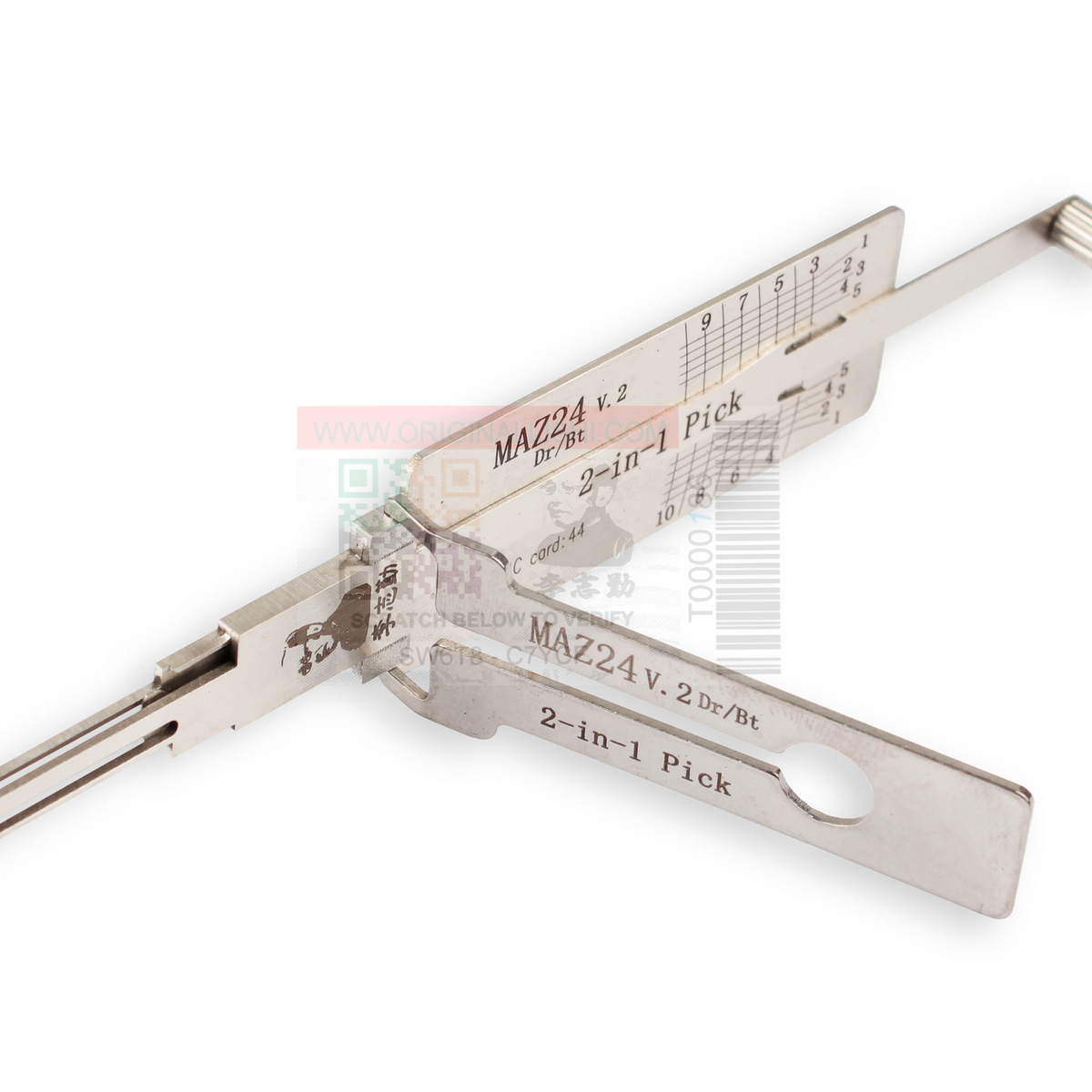 Original Lishi MAZ24 27 31 V2 2 In 1 Pick 10 Cut Dr Bt Anti Glare original-lishi-maz24-27-31-v2-2-in-1-pick-10-cut-dr-bt-anti-glare