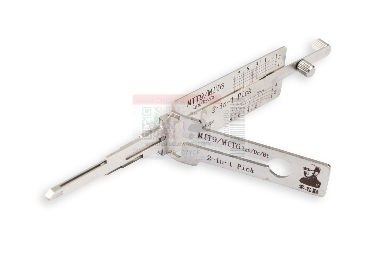 Original Lishi MIT9/MIT6 (2 in 1) Pick 8 Cut Ign/Dr/Bt Anti Glare