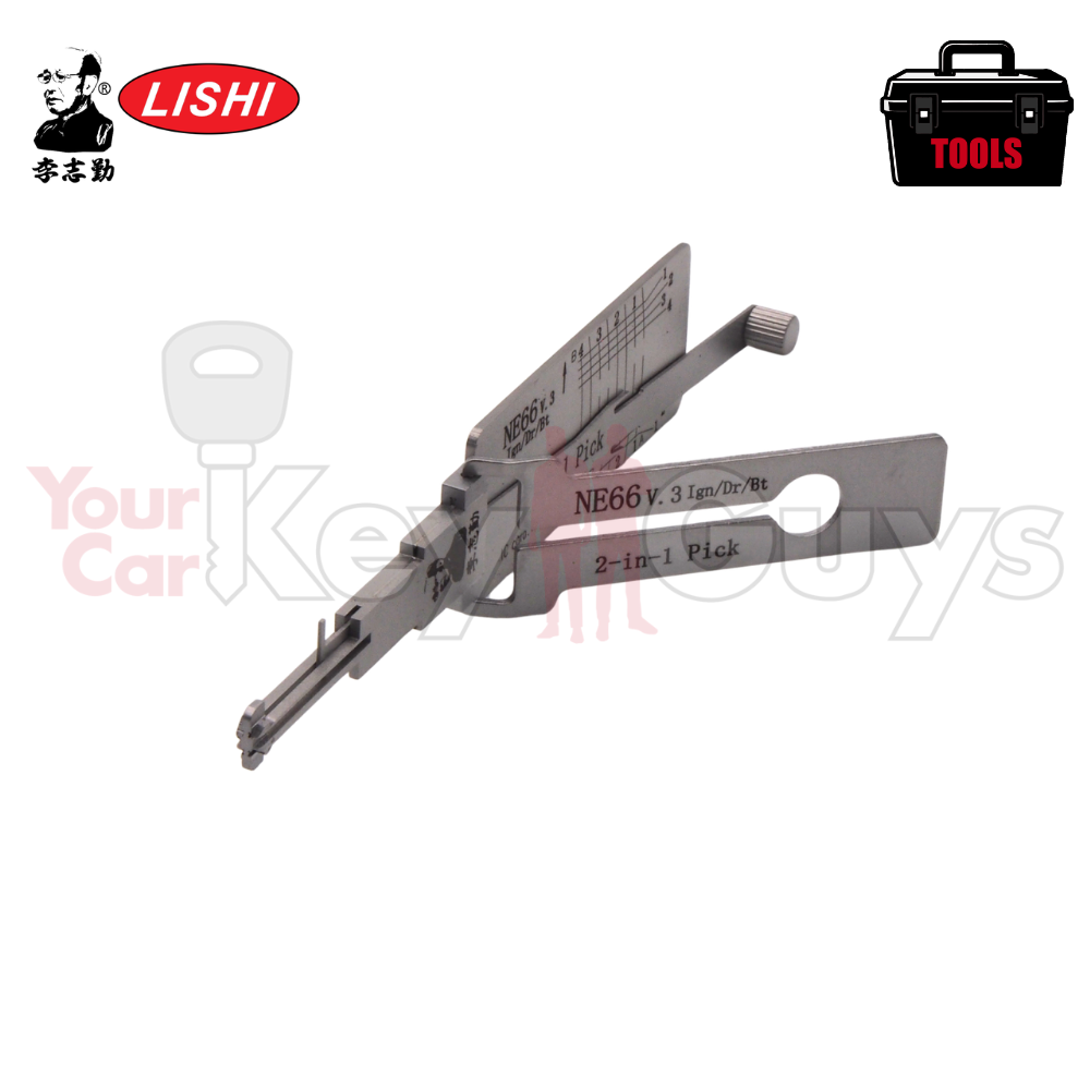 Original LISHI NE66 V3 Ign/Dr/Bt 4-Track 2-In-1 Pick for Volvo