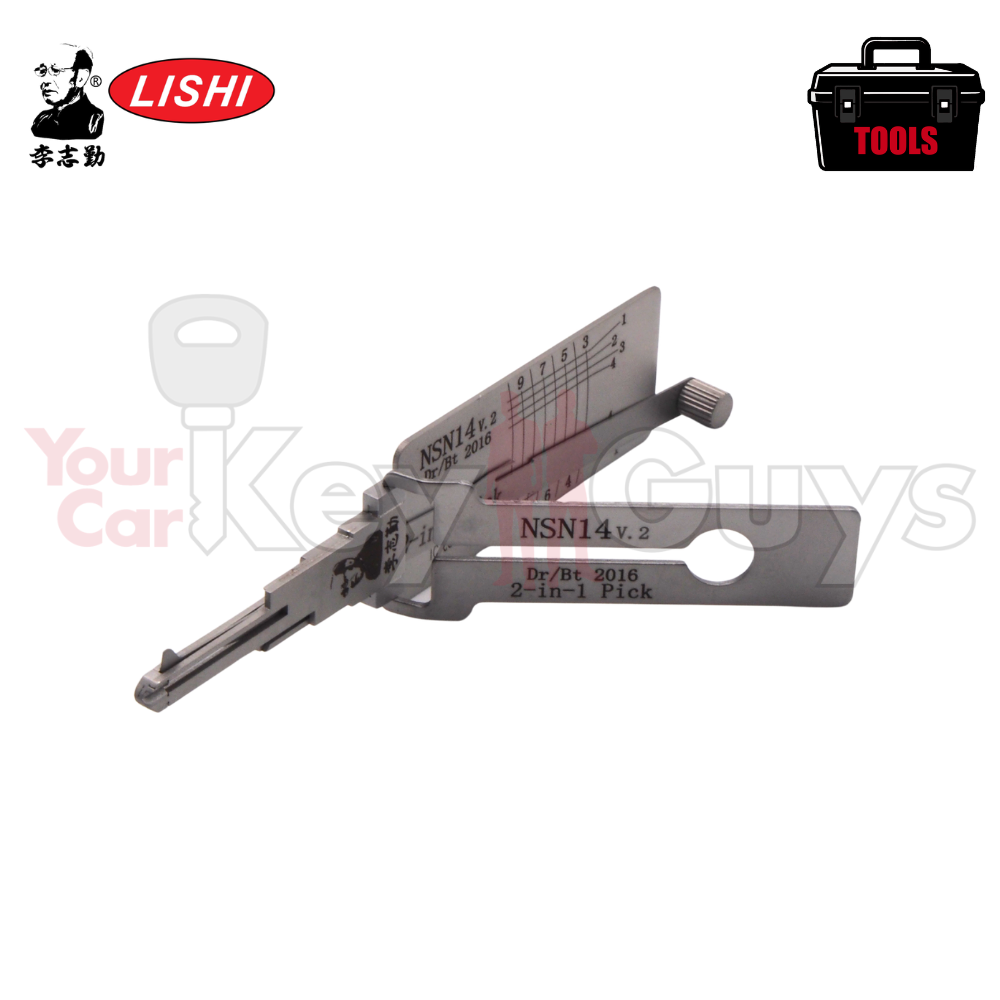 Original LISHI NSN14 V2 Dr/Bt 2-in-1 Pick & Decoder for Nissan and Infiniti