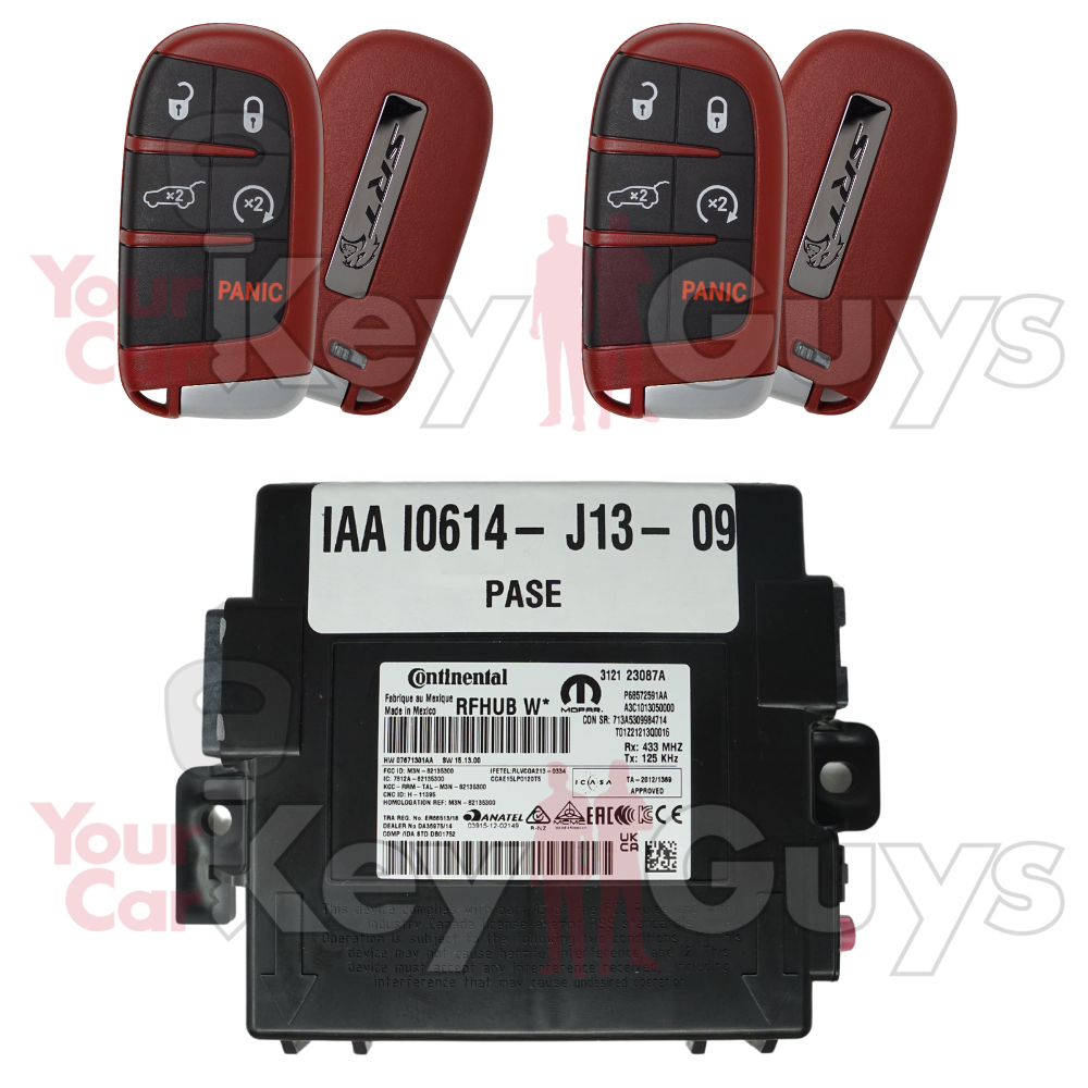 2021-2024 Dodge Durango SRT Hellcat Red Key and RFH Replacement Kit ...
