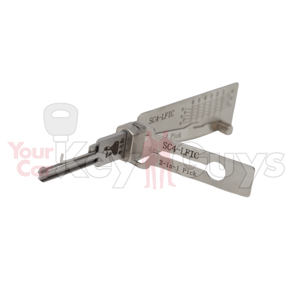 Original Lishi SC4-LFIC (2 in 1) 6 cut Pick and Decoder - Large Format Interchangeable Core - Anti Glare